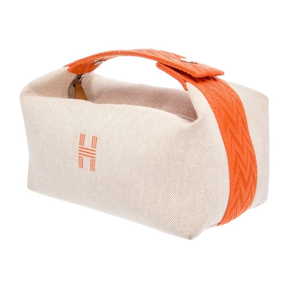 Hermès Small Bride-a-Brac Pouch Neutrals & Orange